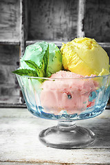 Image showing fruit ice cream