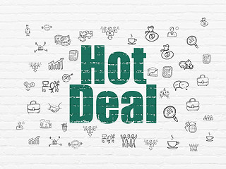 Image showing Finance concept: Hot Deal on wall background