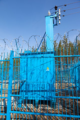 Image showing Transformer station closed fence