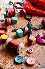 Image showing Beads and thread