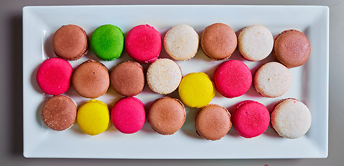 Image showing The colorful macaroons