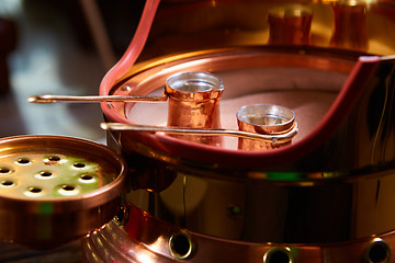 Image showing Two cute pots to prepare Turkish coffee