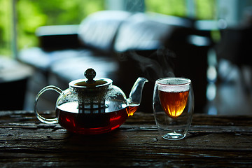 Image showing Cup Of Tea And Teapot