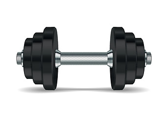 Image showing Metal realistic dumbbell