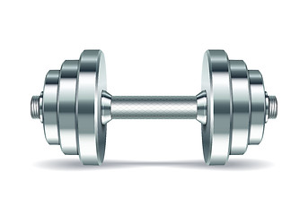 Image showing Metal realistic dumbbell