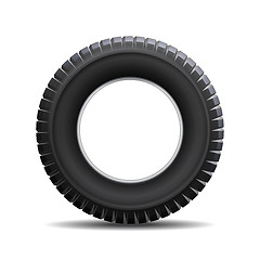 Image showing Car tire isolated on white background.