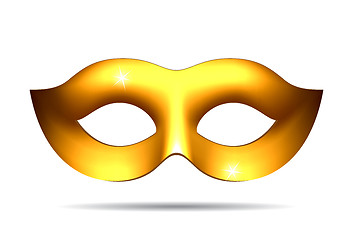 Image showing Gold carnival mask