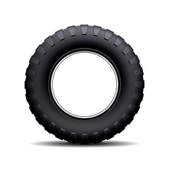 Image showing Car tire isolated on white background.