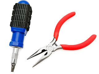 Image showing Screwdriver and Pliers