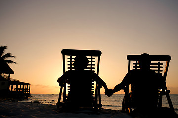 Image showing Sunset Couple