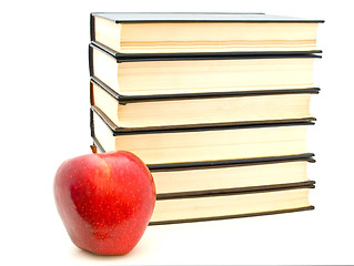 Image showing Apple Near The Books