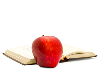 Image showing Apple Near The Book