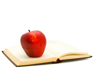 Image showing Apple On The Book