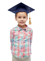 Image showing happy girl in bachelor hat or mortarboard