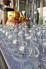 Image showing Waiter serving champagne on a tray