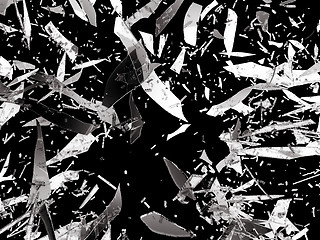 Image showing Shattered or Splitted glass Pieces isolated