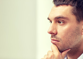 Image showing close up of businessman male face