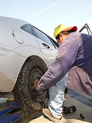 Image showing Flat tire