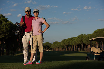 Image showing portrait of couple on golf course