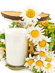 Image showing Bread, Milk And Camomile 