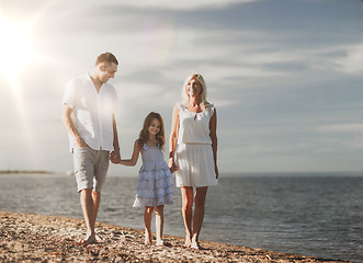 Image showing happy family at the seaside