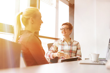 Image showing young business people group on meeting at office