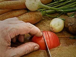 Image showing Cutting Tomato 