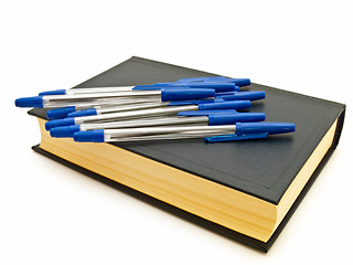 Image showing Pens At The Book