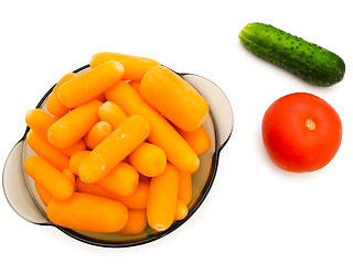 Image showing Carrot, Cucumber And Tomato