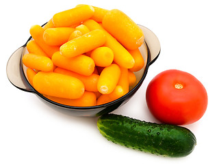 Image showing Carrot, Cucumber And Tomato