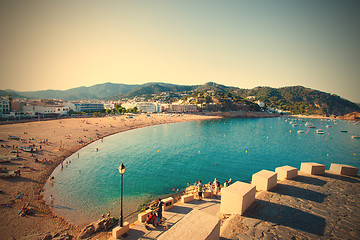 Image showing Badia de Tossa bay and Gran Platja beach