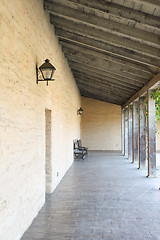 Image showing Old Outside Corridor