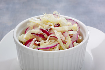 Image showing Cabbage and red onion salad