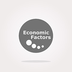 Image showing vector economic factors web button, icon isolated on white