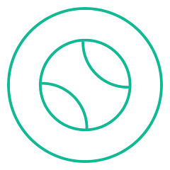 Image showing Tennis ball line icon.