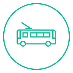 Image showing Trolleybus line icon.