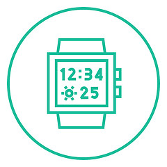 Image showing Smartwatch line icon.