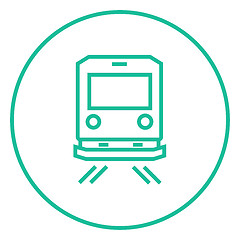 Image showing Back view of train line icon.