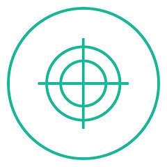 Image showing Shooting target line icon.