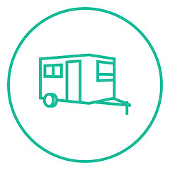 Image showing Caravan line icon.