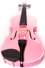 Image showing Full Pink Violin Isolated