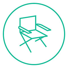 Image showing Folding chair line icon.