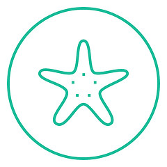 Image showing Starfish line icon.