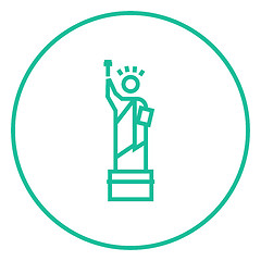 Image showing Statue of Liberty line icon.
