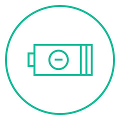 Image showing Low power battery line icon.