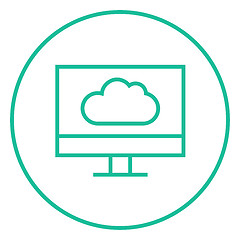 Image showing Cloud computing line icon.