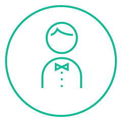 Image showing Waiter line icon.