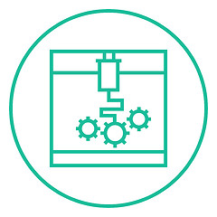 Image showing Tree D printing line icon.