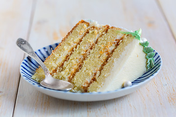 Image showing Piece of lemon-ginger cake.