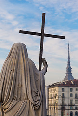 Image showing Turin, Italy - January 2016: Religion Statue